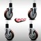 Service Caster 5'' SS Maroon Poly Wheel Swivel 1-3/4'' Expanding Stem Caster Set 2 Brakes, 4PK SCC-SSEX20S514-PPUB-MRN-2-TLB-2-134 - alternate 4